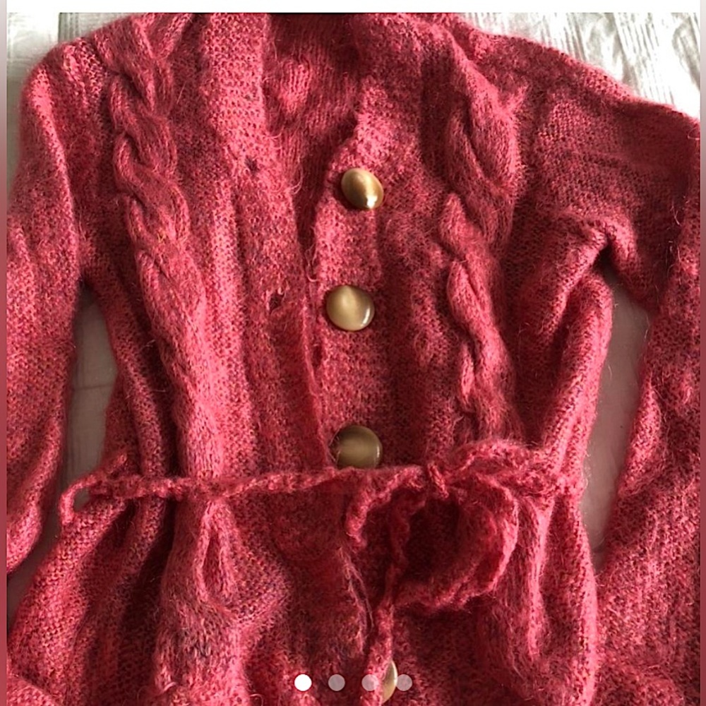 💖 Vintage Hand Made Elegant Mohair Sweater Cardigan💖 Gorgeous Color & Design💖